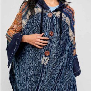 NWT- Free People Hooded Poncho